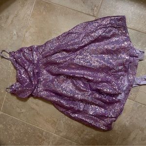 Purple tie back dress